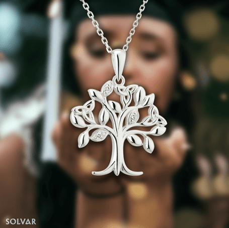 tree of life pendant with CZ