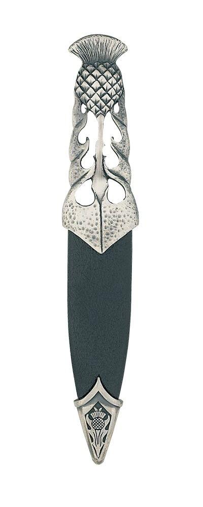 Ryan Thistle Pewter Sgian Dubh - Celtic Corner / Scottish Treasures