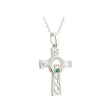 Sterling Claddagh Cross Pendant