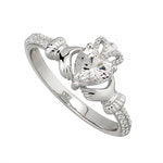 Ring - April birthstone Claddagh