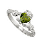 Ring -August birthstone Claddagh