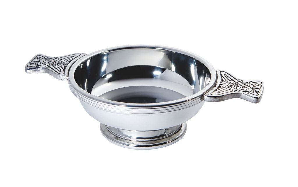 4 1/2" Celtic Weave Pewter Quaich