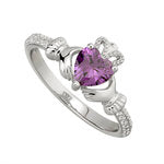 Ring - February birthstone Claddagh