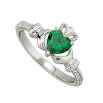 Ring -May birthstone Claddagh