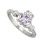 Ring -June birthstone Claddagh