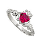 Ring -July birthstone Claddagh