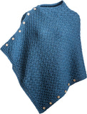 Aran Trellis Poncho - Super Soft Merino Wool