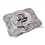Clan Crest Buckle Ornate Rectangle A-L - Celtic Corner / Scottish Treasures