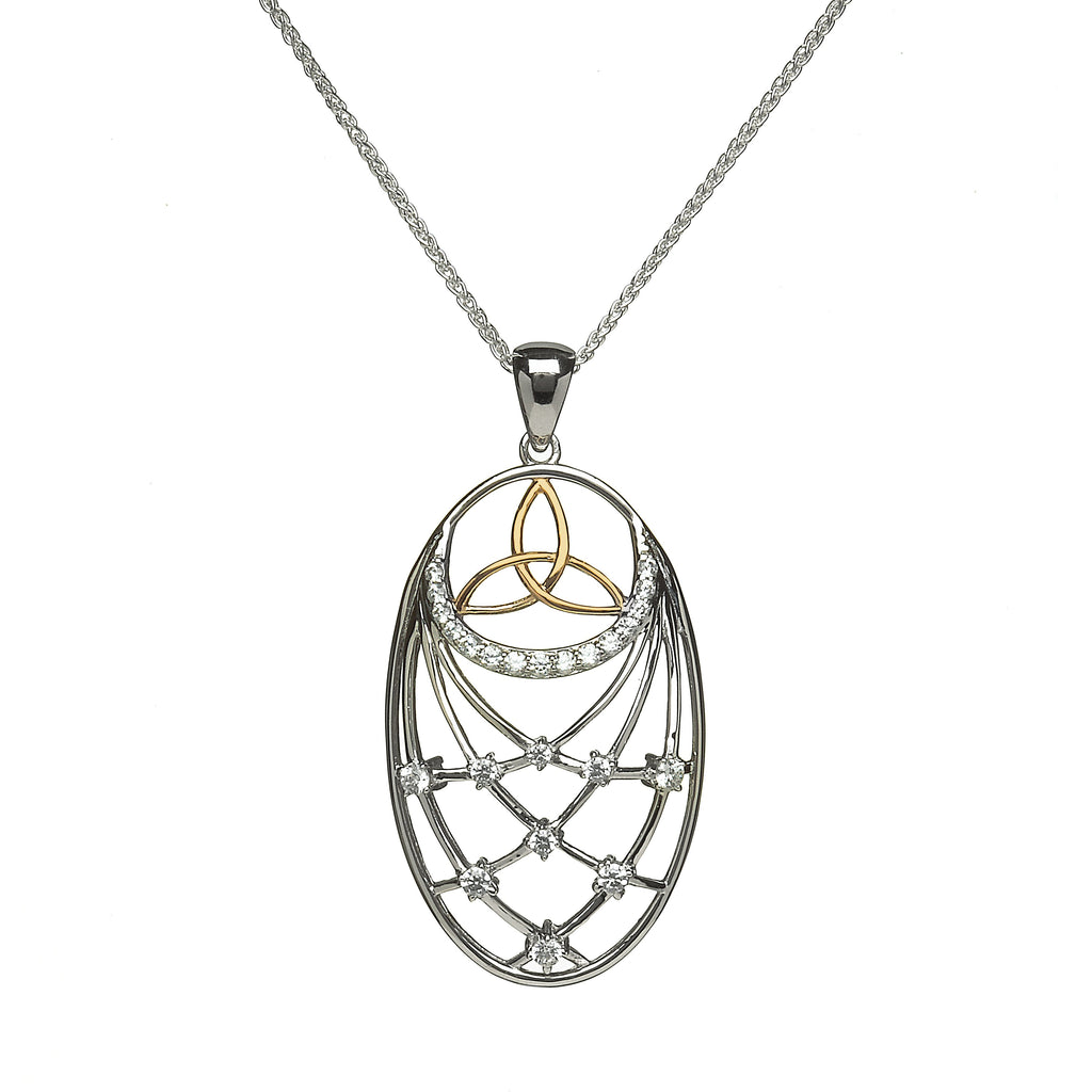 Trinity Pendant with Interlaced CZ - Celtic Corner / Scottish Treasures