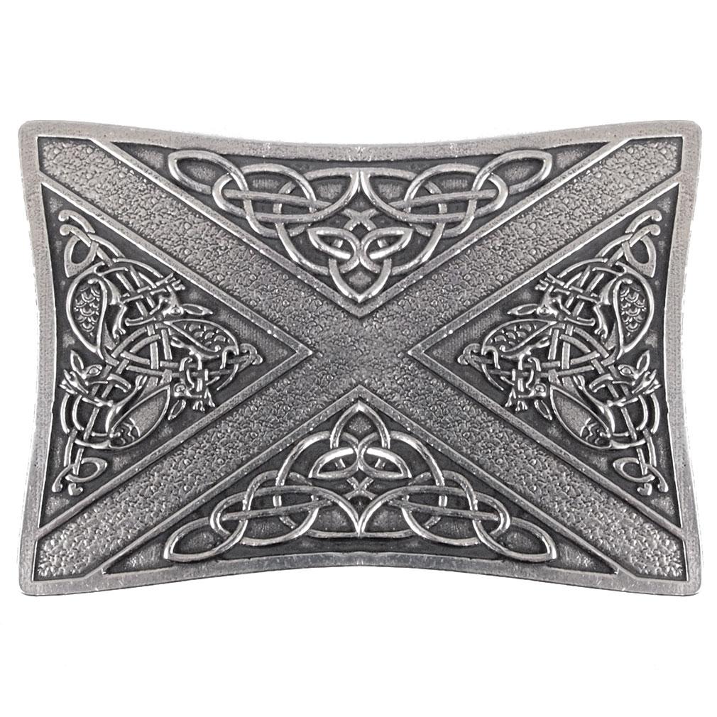 Celtic Saltire Kilt Buckle - Celtic Corner / Scottish Treasures