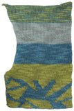 Cavan - shades of green, blue, grey are found in this long sleeved top.  Cotton and linen and hand made in Scotland.  Scottish Treasures Celtic Corner