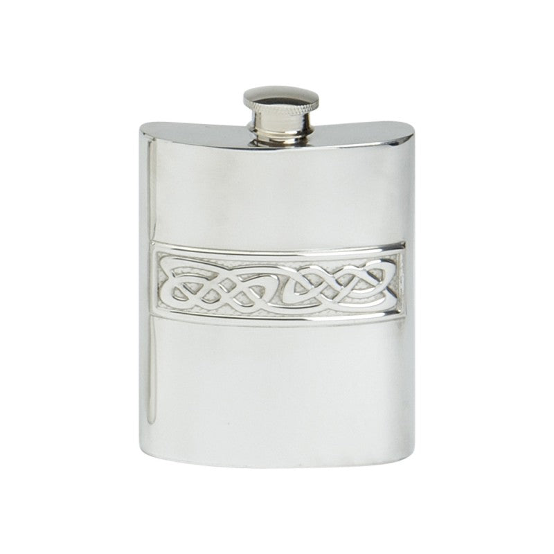 Celtic Rope 6 oz pewter flask.  Scottish Treasures Celtic Corner