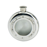 Pewter port hole flask