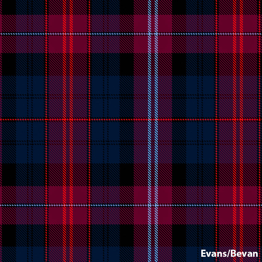 Evans/Bevan Welsh Tartan.  Scottish Treasures Celtic Corner