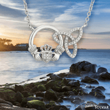 Interlocking Claddagh and Trinity Knot Pendant
