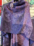 Highland Stag purple ruana