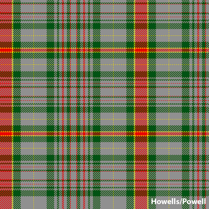 Howell/Powell Welsh tartan.  Scottish Treasures Celtic Corner