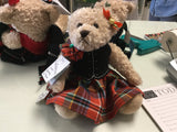 Wee girl bear dressed in tartan