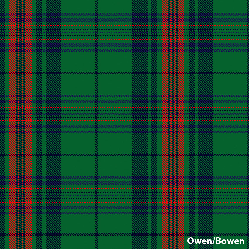 Owen/Bowen Welsh Tartan.  Scottish Treasures Celtic Corner