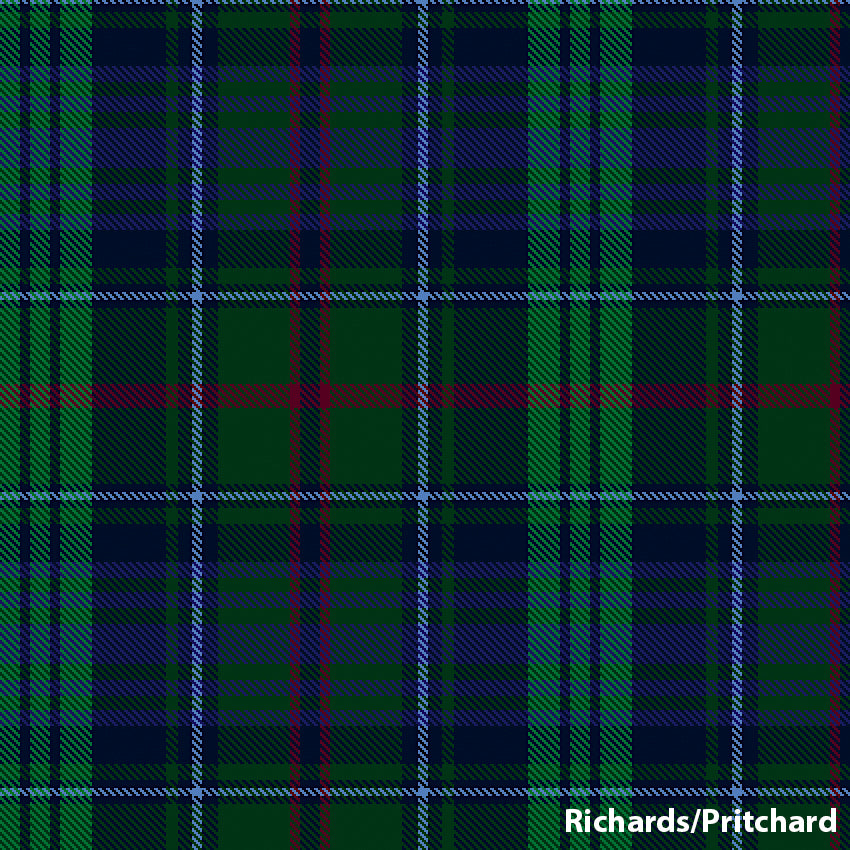 Richards/Pritchard Welsh Tartan.  Scottish Treasures Celtic Corner