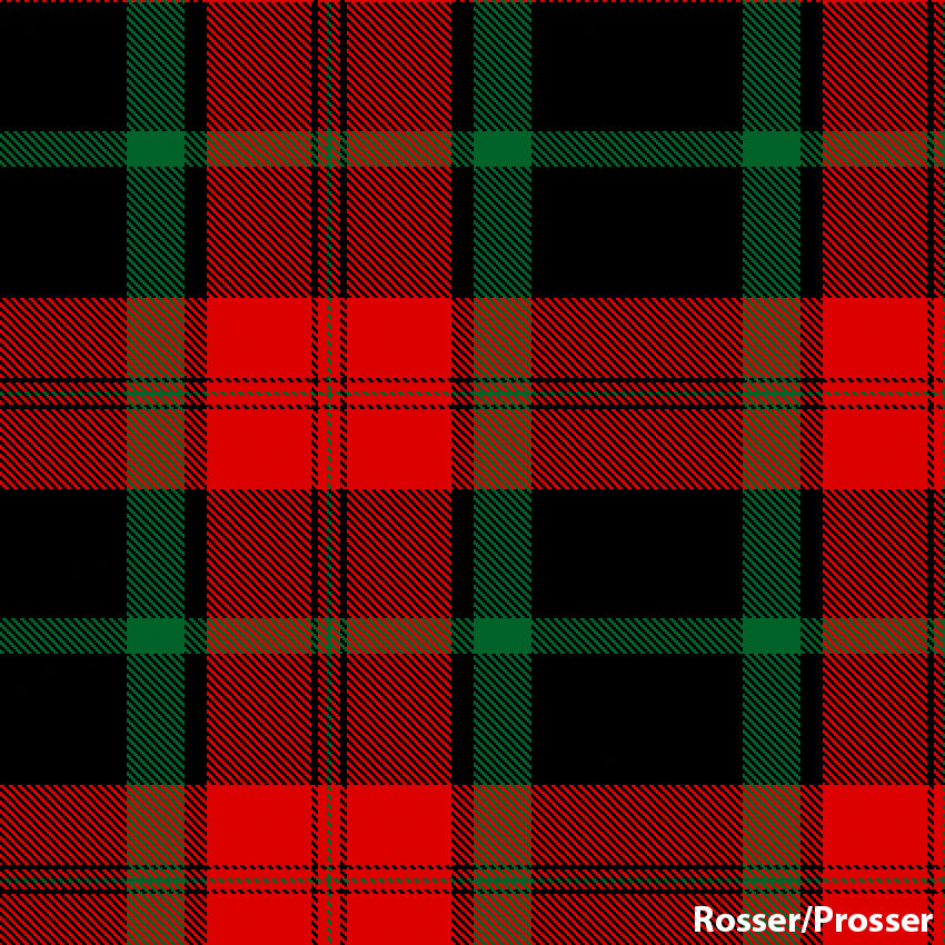 Rosser/Prosser Welsh Tartan.  Scottish Treasures Celtic Corner