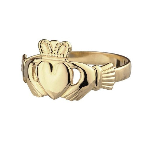 10k gold maids claddagh ring made in Ireland.  Scottish Treasures Celtic Corner