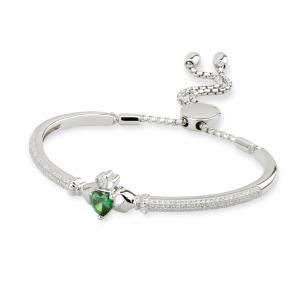Claddagh bracelet with CZ