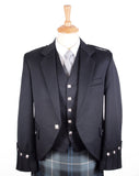 argyle jacket and vest, black