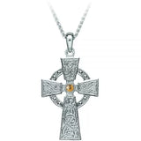 Celtic Warrior Cross (SS wit 18K bead)