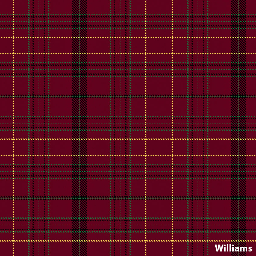 Williams Welsh Tartan.  Scottish Treasures Celtic Corner