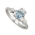 Ring -December  birthstone Claddagh