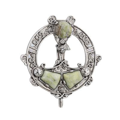 Connemara Marble Tara Brooch - Celtic Corner / Scottish Treasures