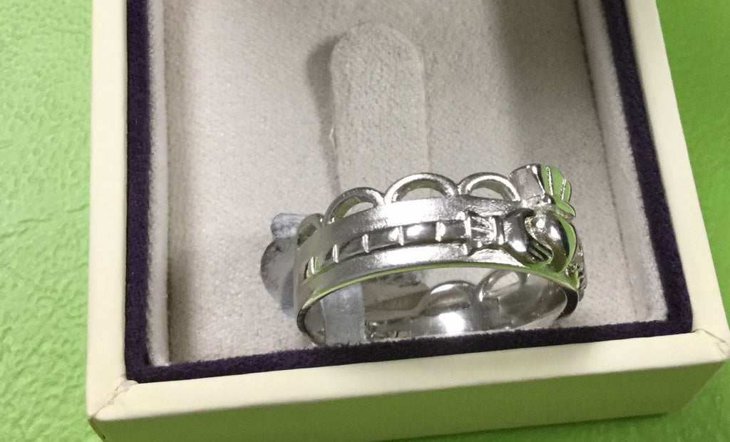 Claddagh Crown Sterling Silver Band (special buy) - Celtic Corner / Scottish Treasures