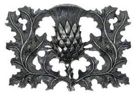 Thistle Pewter Plaid Brooch - Celtic Corner / Scottish Treasures