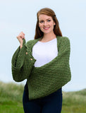 Super soft Aran Trellis Poncho - Celtic Corner / Scottish Treasures