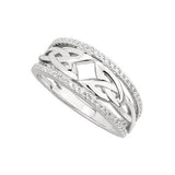 Trinity Knot Band with CZ - Celtic Corner / Scottish Treasures