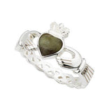 Connemara Marble Claddagh Sterling Silver - Celtic Corner / Scottish Treasures