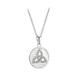 Silver and CZ Trinity Knot Pendant
