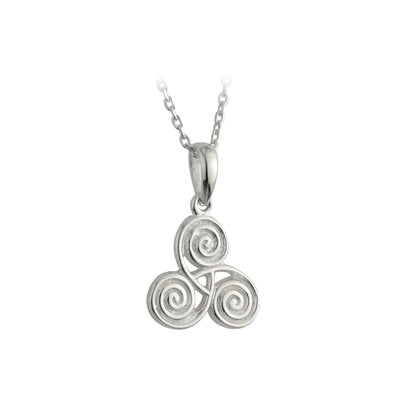 Silver small celtic spiral pendant