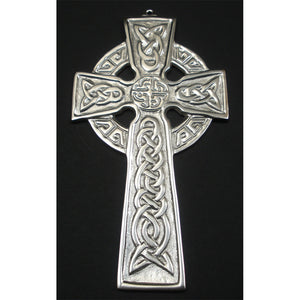 Celtic Wall Cross - Satin  Nickel finish