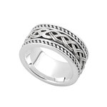 Men's Sterling Silver Knot wedding ring