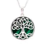 Shanore - Tree of Life pendant with Malachite