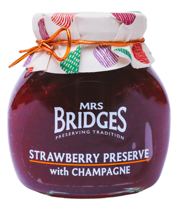 Mrs. Bridges strawberry preserve with champagne