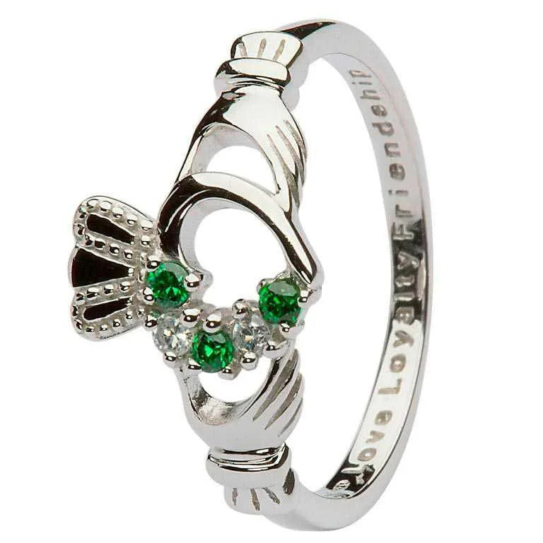 Claddagh ring with Crystal accents