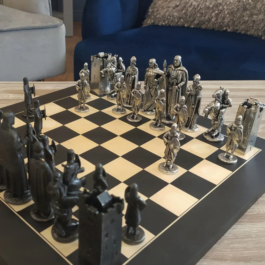 Brian Boru Pewter Chess set - Mullingar Pewter