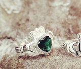 Green Claddagh Ring