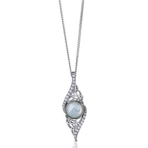Arian Mother of Pearl Twisted Trinity Pendant (large)