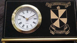 Custom Engraved Clock - black or brown.