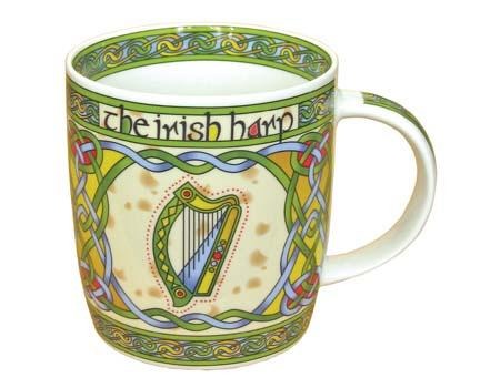 Irish Harp China Mug - Celtic Corner / Scottish Treasures
