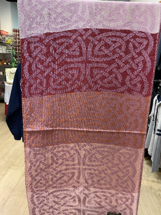 Celtic knots are on this shades of pink pashmina
